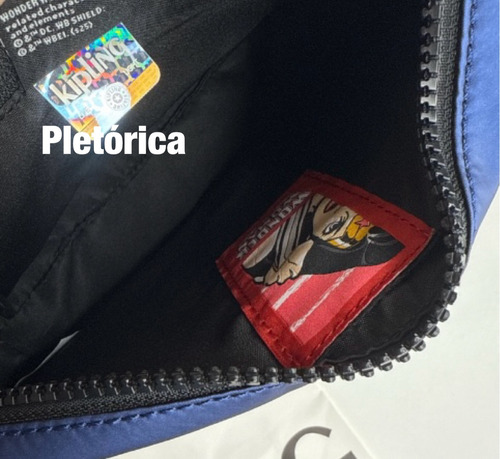 Bolsa Kipling Riri Mujer Maravilla (original) Azul Metálico Lisa Níquel Azul Metálico