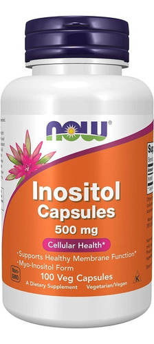 Inositol 500mg Now Foods 100 Cápsulas