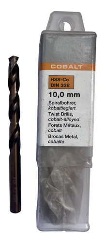 Broca Cobalto Alemana Hss 10,0mm
