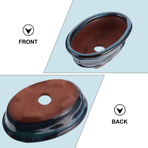 Maceta De Cerámica Esmaltada, 2 Unidades, Jarrón De Estilo C