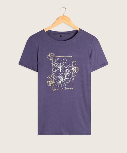 Camiseta Mujer Patprimo Morado Viscosa M/c 30092904-51896