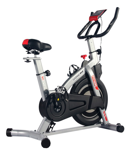 Bicicleta Fija Spinning Gadnic Spin4100 Profesional Estática Gris