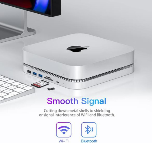 Raycue Hub Y Soporte Usb Tipo C: Carcasa Ssd Para Mac Mini