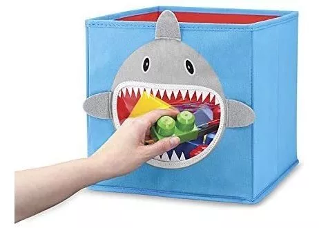 Whitmor 6256-4925 cubo para guardar juguetes plegable con cara de rana