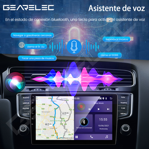 Gearelec Auto Estéreo Pantallas Táctil Android 13 4GB+64GB Ips 10 Pulgadas Andriod Gps Wifi With Camara