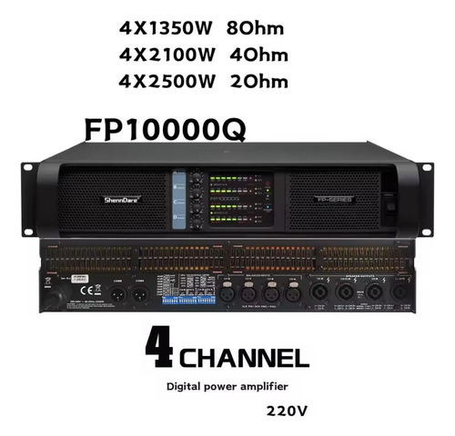 Amplificador De PotĂȘncia Fp10000q 4canais 4x1350w 10000w Top