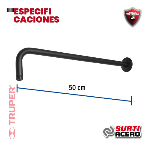 Brazo Recto 50 Cm Con Chapetón Para Regadera 47754