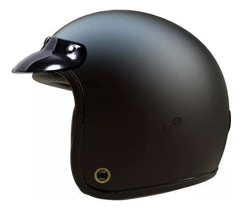 Casco Moto Abierto Vertigo Vintage Old School Negro Mate Rpm Tamaño Del Casco L