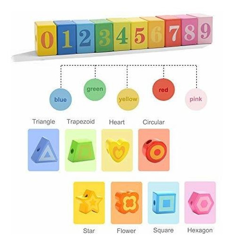 Imagen 6 de 6 de Top Bright Cuentas De Cordones De Madera Juguetes Para Niños