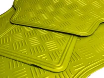 Comprar Alfombras Goma Auto Cromo Amarillo Mate Tuning .x 5 Pzs T628