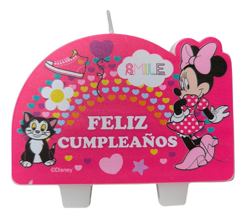 Vela Feliz Cumpleaños De Minnie Mouse