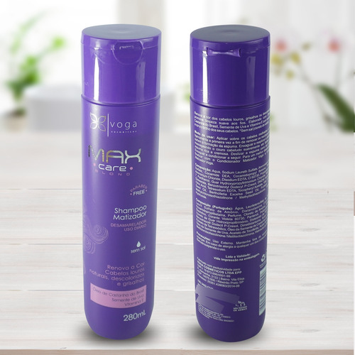 Kit Shampoo Condicionador Matizador Voga Max Care Blond