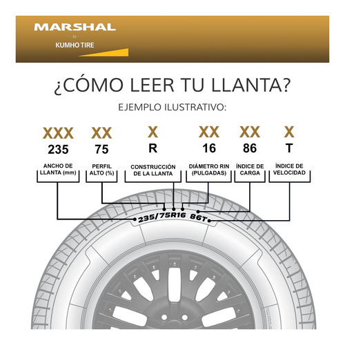 Llanta 235/55r17 Marshal Mu12 103w W