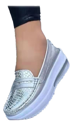 Zapatos Casuales De Mujer Con Suela Gruesa Zapatos Planos