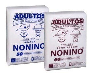 Imagen 1 de 3 de Pañales Adultos Nonino C Gel Grande G De 50 X 2 Paquetes