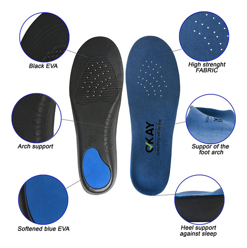 Arch Support Orthotic Shoe Insoles For Women-men Shoe Insert