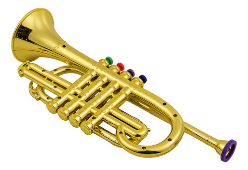 Trompeta Con Trompeta Metálica Para Niños. Abs Gold Wind