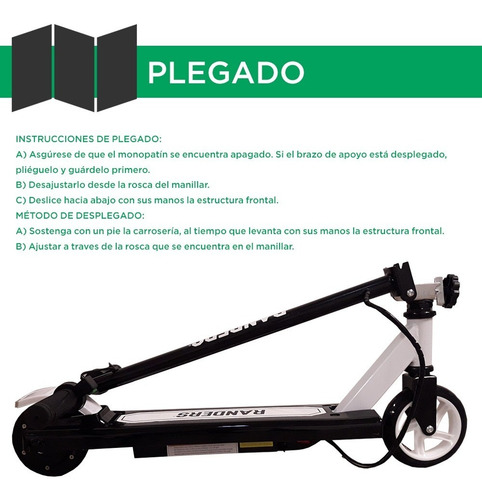 Monopatin Electrico Scooter Randers Sct-012 Freno Electrico