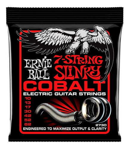 Imagem 1 de 4 de Encordoamento Ernie Ball Regular Slinky 7-string Cobalt 2730
