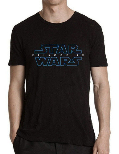 Playeras Camiseta Star Wars Logo Azul Episodio Ix 9 + Regalo