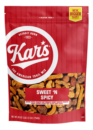 Kar's Nuts Sweet 'n Spicy Trail Mix - Bolsa De Mezcla De 28 