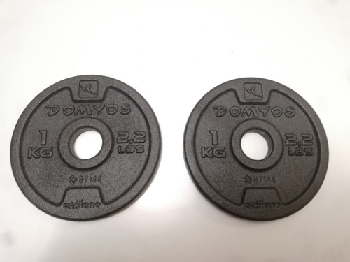 Set X 2 Discos Cross Fitnes 28 Mm Musculación 1 Kg. De Hiero