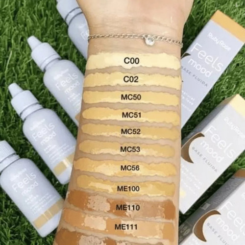 Base de maquillaje líquida Feels Mood Base líquida Base Fluida tono c53 - 26mL