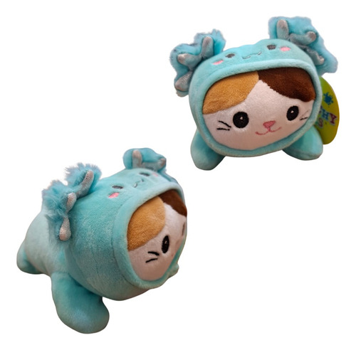 Peluche Smoochy Pals Mini Animales Disfrazados Cute 15cm Ajolote Turquesa