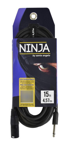 Cabo Microfone P10 X Xlrm Santo Angelo Ninja Nm B 15ft/4.57