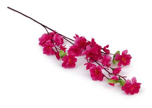 10 Ramo De Flores De Durazno Artificial Con 3 Tallos De
