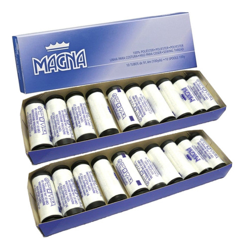 20 Linha Costura Branco Magna Coats Corrente 4100100