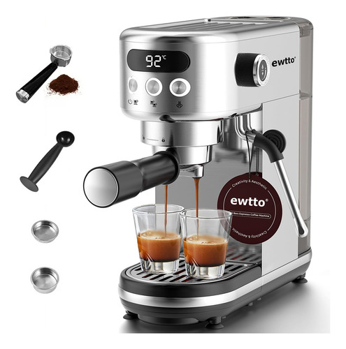 Ewtto Cafetera Portatil De Espresso Profesional De 20 Bares