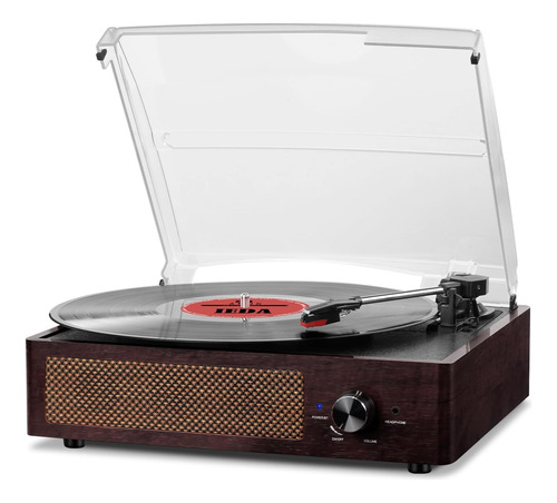 Tocadiscos De Vinilo Receptor Bluetooth Incorporado Y 2...