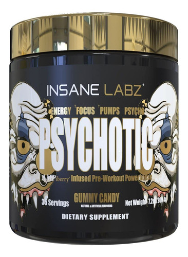 Insane Labz Psychotic Gold - Polvo Estimulante Para Pre Entr