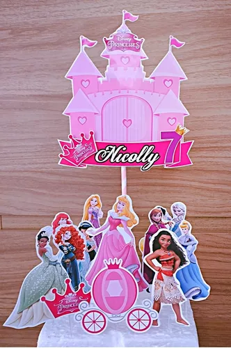 Topo de Bolo Princesas Disney