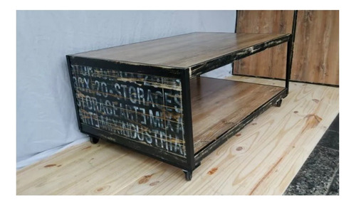 Mesa Ratona Estilo Industrial Vintage Decapado Movil