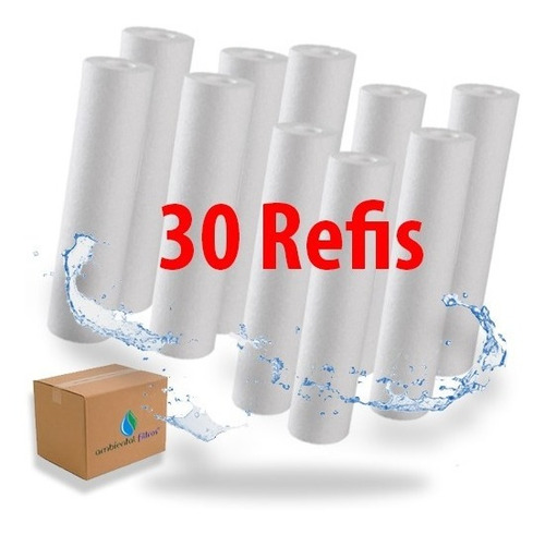 30 Filtros Refil Cartucho Liso De Polipropileno 10 X 2 1/2