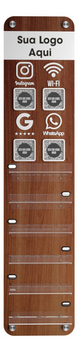 Totem Carregador Celular Parede Mdf 90 Código Qr Code Wifi