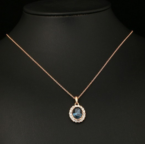Hermoso Collar Con Swarovski Crystals Con Estuche Importado