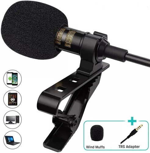Micrófono inalámbrico de solapa Lavalier, micrófono profesional de  grabación.