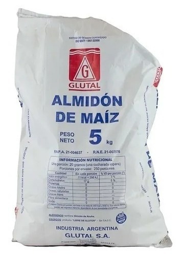 Almidon De Maiz Fecula X 5kg | Sin Tacc | Sin Gluten Glutal