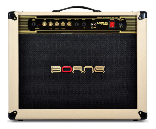Amplificador Borne Vorax Studio 12100 para guitarra de 100W cor creme/dourado 110V/220V