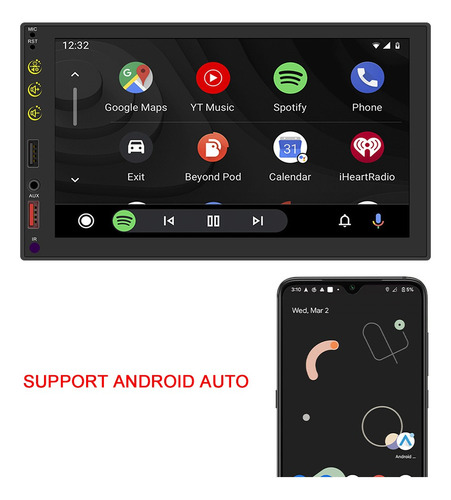 Jugador Mp5 Carplay Con Android Usb Dirección Auto Fm/am