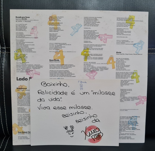 Lp Vinil 4° Xou Da Xuxa Quarto Xou Da Xuxa