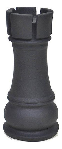 Ornamento De Cimento Modelo Torre Preto 0x9x9cm