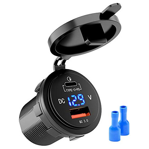 Mictuning 36w Fast Pd Usb-c Car Charger With Usb Quick Charg