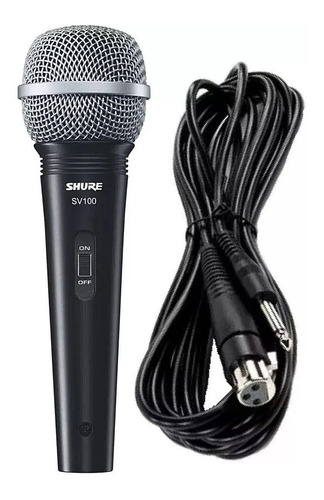 Microfone Shure Vocal Sv100 Com Fio