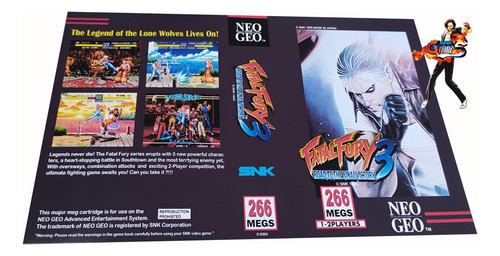 Fatal Fury 3 - Encarte Repro Americano Para Neogeo Aes. (Usado)