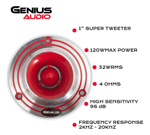 Gpro-t04 Tweeters Open Show Diafragma De Aluminio 92 Db/w