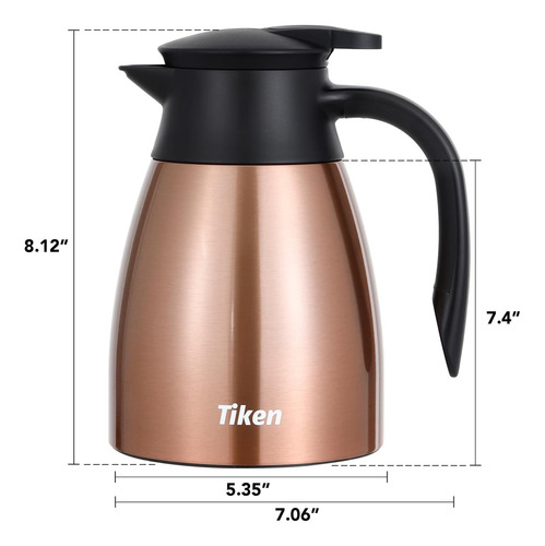 Jarra Térmica De Café De 1 Lt Acero Inoxidable